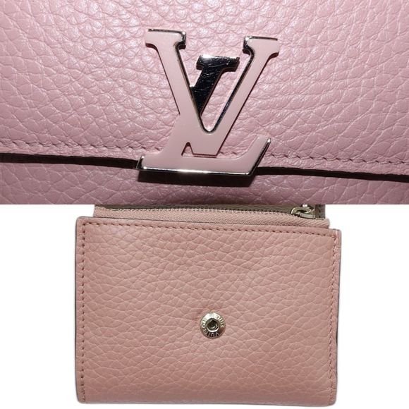 LOUIS VUITTON Pink Leather Wallet - Picture 5 of 10